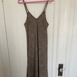 Vintage leopard print slip dress